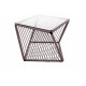 Table d'appoint carrée Taupe  Table d'appoint carrée Taupe