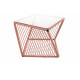 White square side table