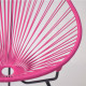 Fauteuil Acapulco Fuchsia Pietements Tripode noirs