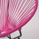 Fauteuil Acapulco Fuchsia Pietements Tripode noirs