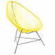 Fauteuil Acapulco Jaune Silex Pietements Tripode noirs