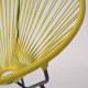 Fauteuil Acapulco Jaune moutarde Pietements Tripode noirs