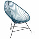 Fauteuil Acapulco Ocean Blue bleu canard Pietements Tripode noirs