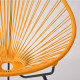 Fauteuil Acapulco Orange Pietements Tripode noirs