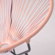 Fauteuil Acapulco Pastel Coral Pietements Tripode noirs