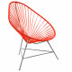 Fauteuil Acapulco Rouge Pietements Tripode noirs
