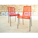 Paire de chaise Mazunte Orange et Rouge Paire de chaise Mazunte Orange et Rouge