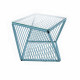 Table d'appoint carrée Bleu fjord structure noire  Table d'appoint carrée Bleu fjord structure noire