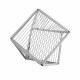 Table d'appoint carrée Gris silex structure noire  Table d'appoint carrée Gris silex structure noire