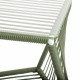 Table d'appoint carrée Vert olive structure blanche  Table d'appoint carrée Vert olive structure blanche