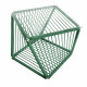 Table d'appoint carrée Vert sauge structure blanche  Table d'appoint carrée Vert sauge structure blanche
