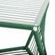 Table d'appoint carrée Vert sauge structure blanche  Table d'appoint carrée Vert sauge structure blanche
