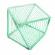 Table d'appoint carrée Vert d'eau structure blanche  Table d'appoint carrée Vert d'eau structure blanche