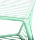 Table d'appoint carrée Vert d'eau structure blanche  Table d'appoint carrée Vert d'eau structure blanche