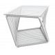 Table d'appoint carrée Gris silex structure blanche  Table d'appoint carrée Gris silex structure blanche