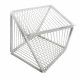 Table d'appoint carrée Gris silex structure blanche  Table d'appoint carrée Gris silex structure blanche