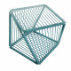 Table d'appoint carrée Bleu Fjord structure blanche  Table d'appoint carrée Bleu Fjord structure blanche