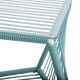 Table d'appoint carrée Bleu Fjord structure blanche  Table d'appoint carrée Bleu Fjord structure blanche