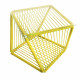 Table d'appoint carrée Jaune structure blanche  Table d'appoint carrée Jaune structure blanche