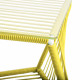 Table d'appoint carrée Jaune structure blanche  Table d'appoint carrée Jaune structure blanche