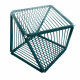 Table d'appoint carrée Ocean blue bleu canard structure blanche  Table d'appoint carrée Ocean blue bleu canard structure blanche