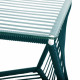 Table d'appoint carrée Ocean blue bleu canard structure blanche  Table d'appoint carrée Ocean blue bleu canard structure blanche