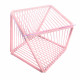 Table d'appoint carrée Pastel Coral structure blanche  Table d'appoint carrée Pastel Coral structure blanche