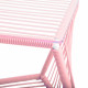 Table d'appoint carrée Pastel Coral structure blanche  Table d'appoint carrée Pastel Coral structure blanche