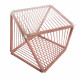 Table d'appoint carrée Terracotta structure blanche  Table d'appoint carrée Terracotta structure blanche