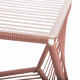 Table d'appoint carrée Terracotta structure blanche  Table d'appoint carrée Terracotta structure blanche