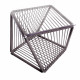 Table d'appoint carrée Taupe structure blanche  Table d'appoint carrée Taupe structure blanche