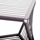 Table d'appoint carrée Taupe structure blanche  Table d'appoint carrée Taupe structure blanche