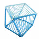Table d'appoint carrée Bleu ciel et structure blanche  Table d'appoint carrée Bleu ciel et structure blanche