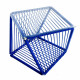 Table d'appoint carrée Bleu nuit et structure blanche  Table d'appoint carrée Bleu nuit et structure blanche