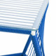 Table d'appoint carrée Bleu nuit et structure blanche  Table d'appoint carrée Bleu nuit et structure blanche