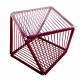 Table d'appoint carrée Rouge bordeaux et structure blanche  Table d'appoint carrée Rouge bordeaux et structure blanche
