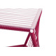Table d'appoint carrée Rouge bordeaux et structure blanche  Table d'appoint carrée Rouge bordeaux et structure blanche