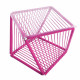 Table d'appoint carrée Fuchsia et structure blanche  Table d'appoint carrée Fuchsia et structure blanche