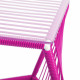 Table d'appoint carrée Fuchsia et structure blanche  Table d'appoint carrée Fuchsia et structure blanche
