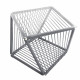 Table d'appoint carrée Gris et structure blanche  Table d'appoint carrée Gris et structure blanche