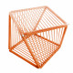 Table d'appoint carrée Orange et structure blanche  Table d'appoint carrée Orange et structure blanche