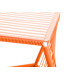 Table d'appoint carrée Orange et structure blanche  Table d'appoint carrée Orange et structure blanche