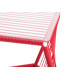 Table d'appoint carrée Rouge et structure blanche  Table d'appoint carrée Rouge et structure blanche