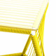 Table d'appoint carrée Jaune moutarde et structure blanche  Table d'appoint carrée Jaune moutarde et structure blanche
