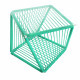 Table d'appoint carrée Vert turquoise et structure blanche  Table d'appoint carrée Vert turquoise et structure blanche