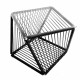 Table d'appoint carrée Noir et structure blanche  Table d'appoint carrée Noir et structure blanche