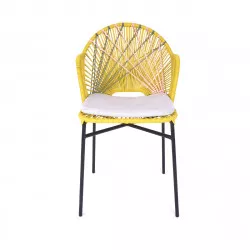 Chaise Nacre avec accoudoirs