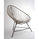 Fauteuil Acapulco Blanc Pietements Tripode noirs