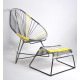 Acapulco White Chair and Black frame
