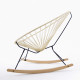 White Acapulco wood rocker chair